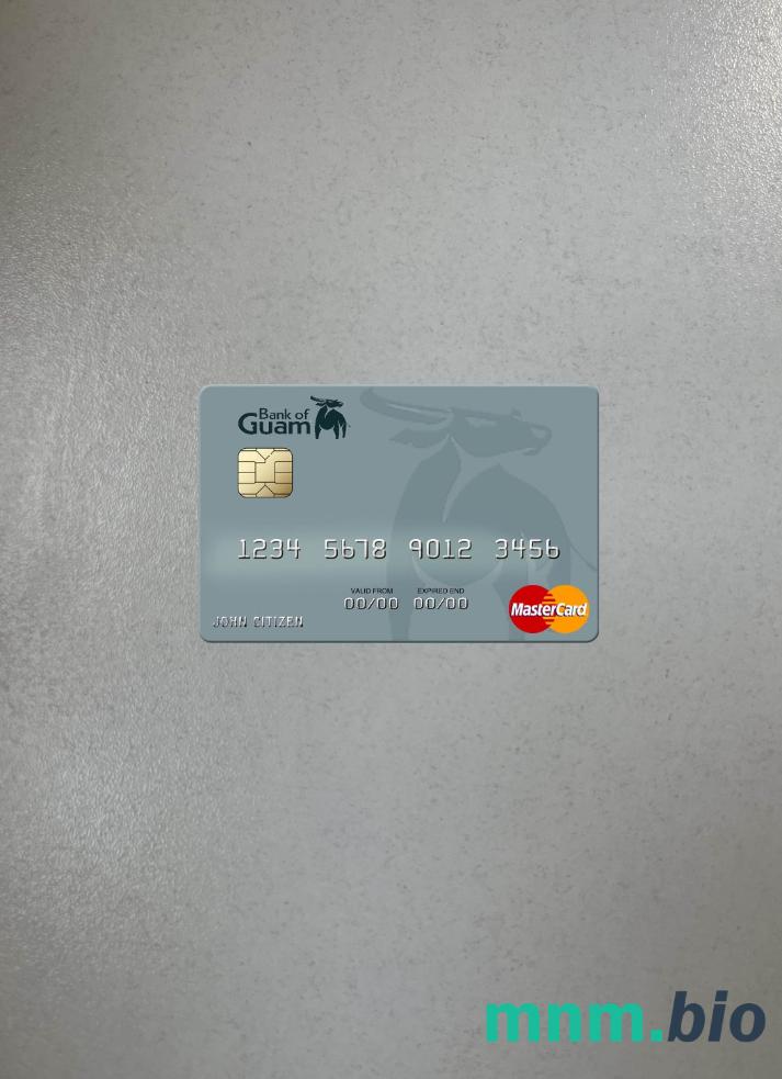 Marshall Islands bank of Guam wygląd zdjęcia mastercard skan PSD + zdjęcie